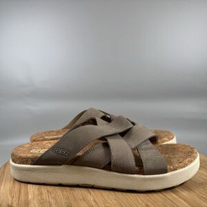 Keen Elle Sandals Womens 9 Brown Slip On Comfort Slides Outdoor Casual Footwear